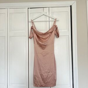 Elegant Pink Off-Shoulder Dress